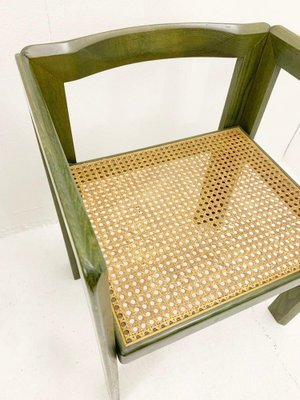 Mid-Century Dutch Green Desk & Chair in Wood by Derk Jan de Vries, 1960s, Set of 2-FGA-1329751