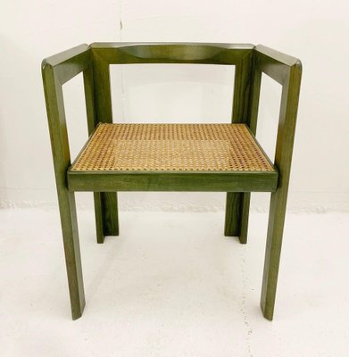 Mid-Century Dutch Green Desk & Chair in Wood by Derk Jan de Vries, 1960s, Set of 2-FGA-1329751