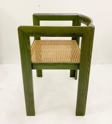 Mid-Century Dutch Green Desk & Chair in Wood by Derk Jan de Vries, 1960s, Set of 2-FGA-1329751