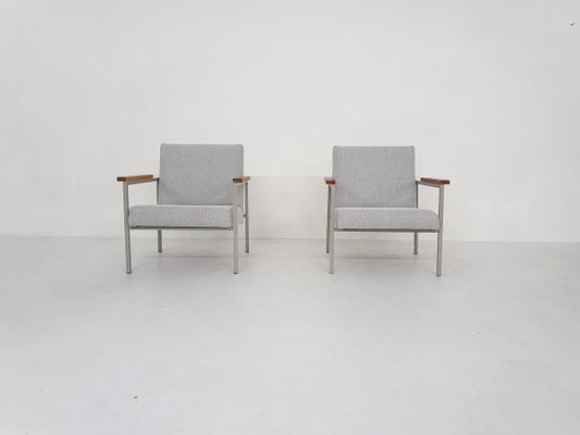 Mid-Century Dutch Lounge Chairs, 1960s, Set of 2-ZO-830635