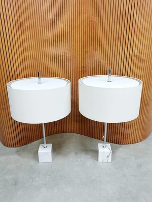 Mid-Century Dutch Marble Table Lamps from Raak Amsterdam, Set of 2-BW-809399