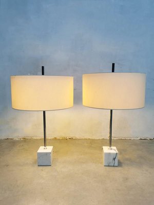 Mid-Century Dutch Marble Table Lamps from Raak Amsterdam, Set of 2-BW-809399