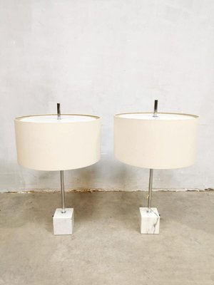 Mid-Century Dutch Marble Table Lamps from Raak Amsterdam, Set of 2-BW-809399