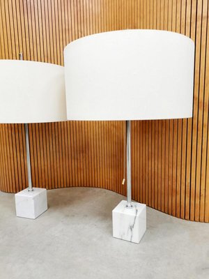 Mid-Century Dutch Marble Table Lamps from Raak Amsterdam, Set of 2-BW-809399