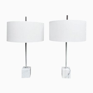 Mid-Century Dutch Marble Table Lamps from Raak Amsterdam, Set of 2-BW-809399