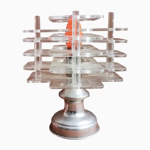 Mid-Century Dutch Modern Clear Acrylic Table Lamp, 1960s-SCS-1115897