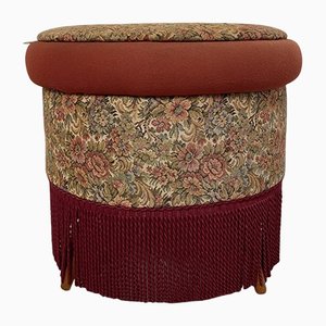 Mid-Century Dutch Ottoman Pouf with Fringes, 1960s-WZZ-1152655