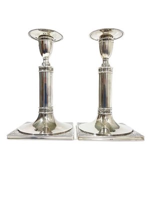 Mid-Century Dutch Silver Candleholders, Set of 2-UCH-1224428