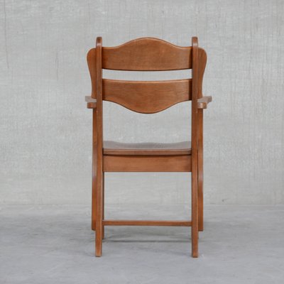 Mid-Century Dutch Solid Oak Armchair, 1960s-JRP-1066918