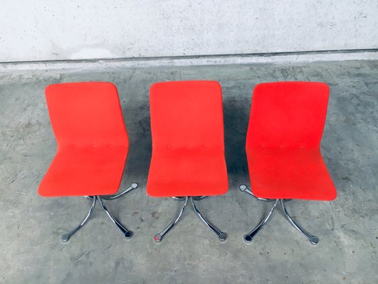 Mid-Century Dutch Steel Dining Chairs from Brabantia, 1970s, Set of 3-RQV-850249