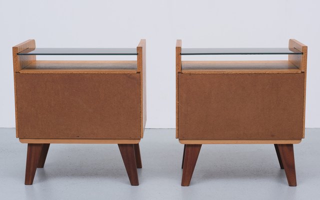 Mid-Century Dutch Teak Nightstands, 1960s, Set of 2-GCG-1240759