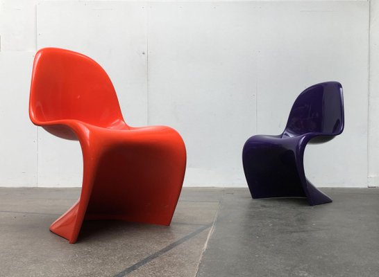 Mid-Century Early Panton Side Chairs by Verner Panton for Herman Miller, 1960s, Set of 2-UAH-857495