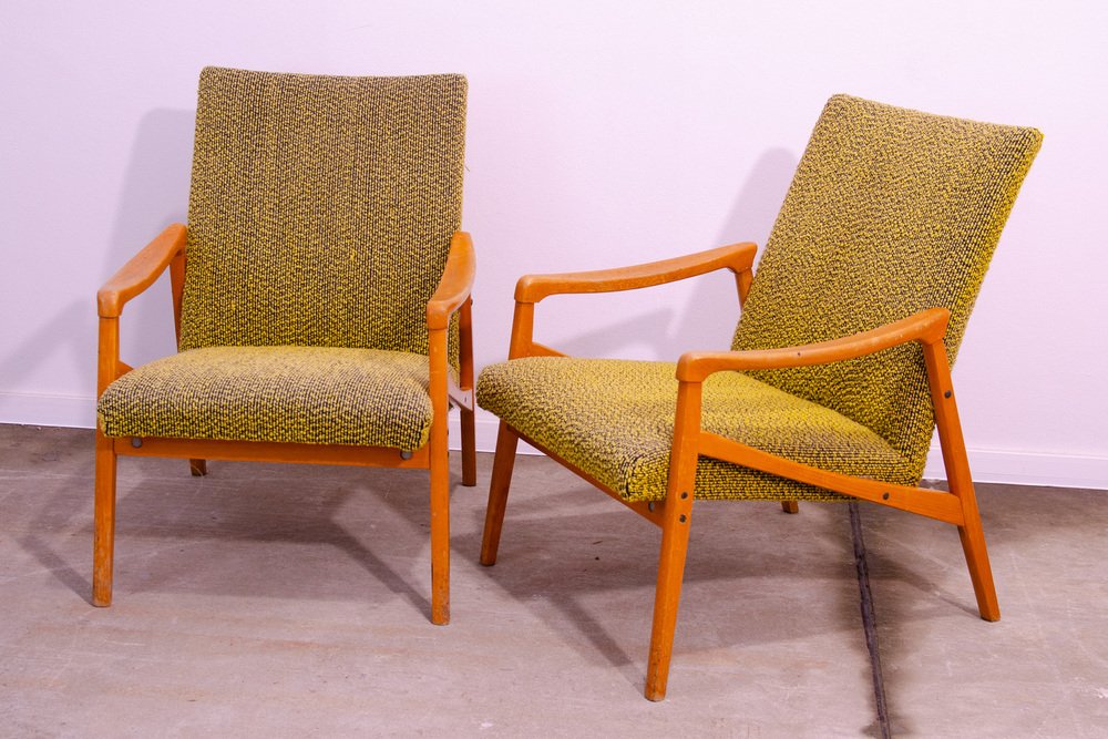 Mid-Century Eastern Bloc Armchairs by Jiří Jiroutek for Interior Prague, 1970s, Set of 2