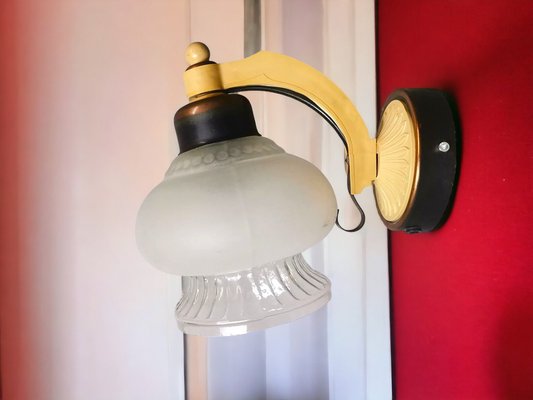 Mid-Century Eastern European Hand-Blown Glass Wall Sconce, 1970s-SCS-1701993