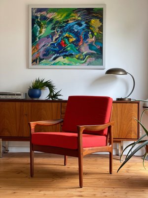 Mid-Century Easy Chair by Illum Wikkelsoe for Glostrup, 1960s-WSA-1294017