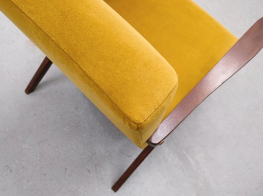 Mid-Century Easy Chair Model B - 310 Var in Forest Goldenrod Velvet, 1960s-MTQ-2036146