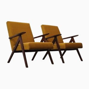 Mid-Century Easy Chair Model B - 310 Var in Forest Goldenrod Velvet, 1960s-MTQ-2036146