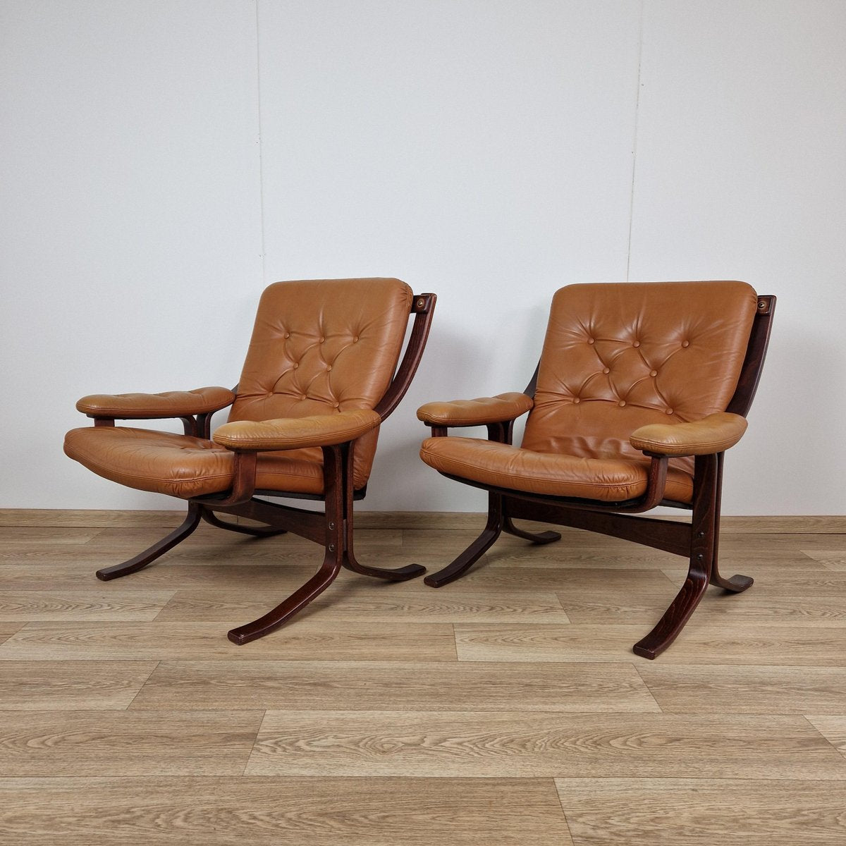 Mid-Century Easy Chairs by Ingmar Relling for Svane Ekornes, 1960s, Set of 2