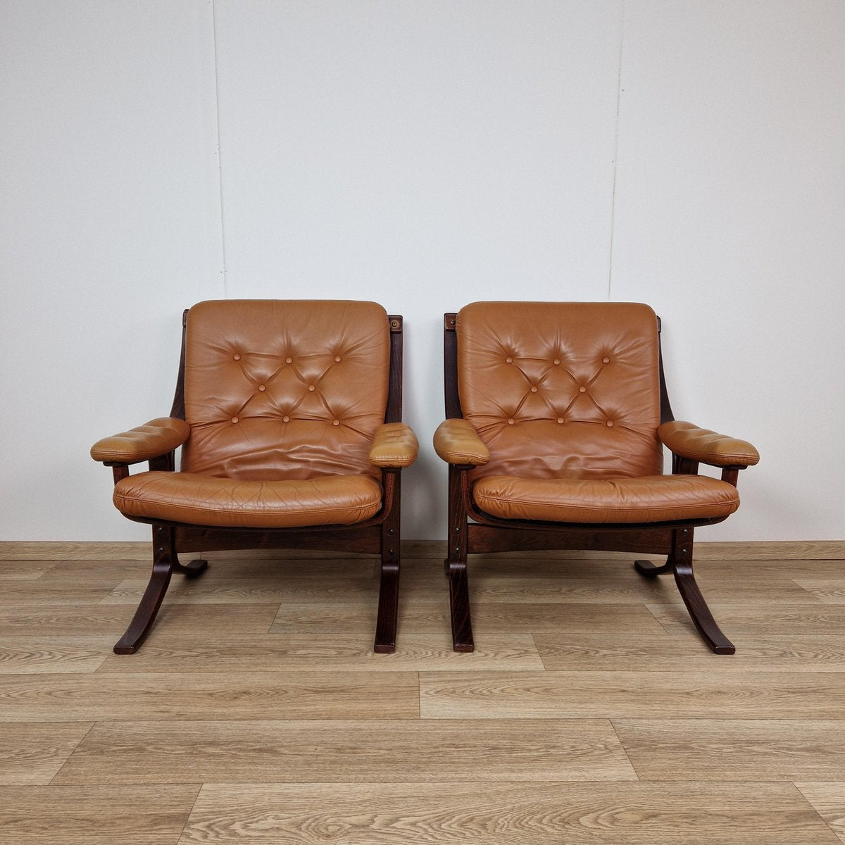 Mid-Century Easy Chairs by Ingmar Relling for Svane Ekornes, 1960s, Set of 2