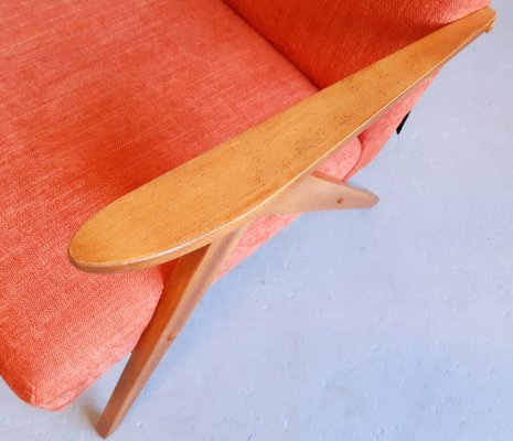 Mid-Century Easy Chairs in Rusty Orange, 1960s, Set of 2-MTQ-1706727