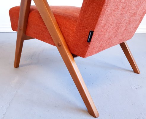 Mid-Century Easy Chairs in Rusty Orange, 1960s, Set of 2-MTQ-1706727