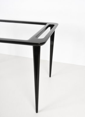 Mid-Century Ebonized Wood & Crystal Glass Coffee Table by Ico & Luisa Parisi, 1950s-JDR-1126339