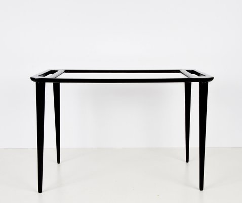 Mid-Century Ebonized Wood & Crystal Glass Coffee Table by Ico & Luisa Parisi, 1950s-JDR-1126339