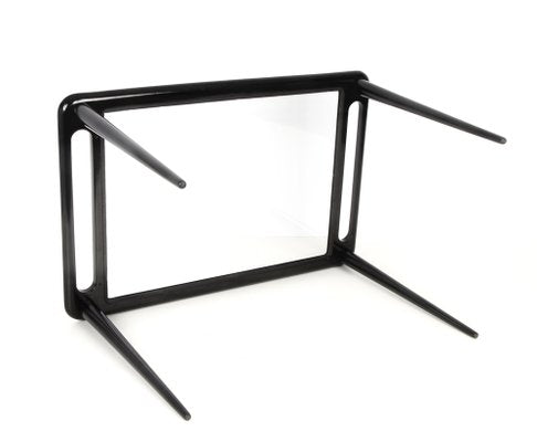 Mid-Century Ebonized Wood & Crystal Glass Coffee Table by Ico & Luisa Parisi, 1950s-JDR-1126339