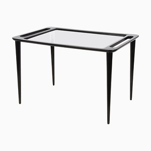 Mid-Century Ebonized Wood & Crystal Glass Coffee Table by Ico & Luisa Parisi, 1950s-JDR-1126339