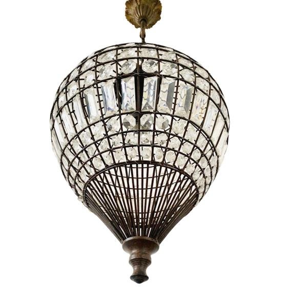 Mid-Century Empire French Hot Air Balloon Chandelier