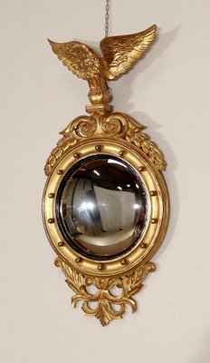 Mid-Century Empire Style Witch Mirror in Giltwood, 1950s-RVK-1435850