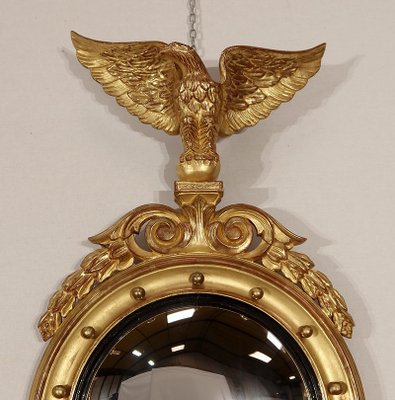 Mid-Century Empire Style Witch Mirror in Giltwood, 1950s-RVK-1435850