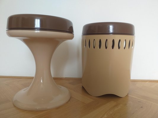 Mid-Century Emsa Stools, West Germany, 1970s, Set of 2-TZ-1073273