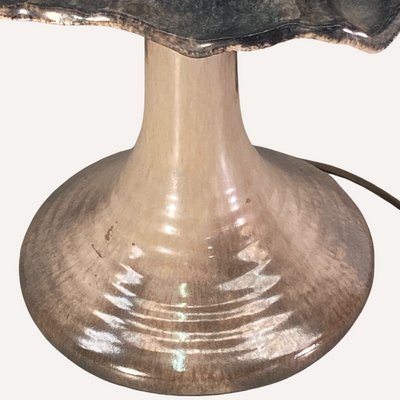 Mid-Century Enameled and Glazed Ceramic Mushroom Table Lamp-BHG-1345203