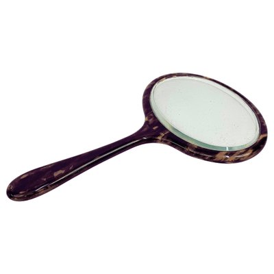 Mid-Century English Faux Tortoiseshell Portable Mirror, 1950s-JDR-1125977