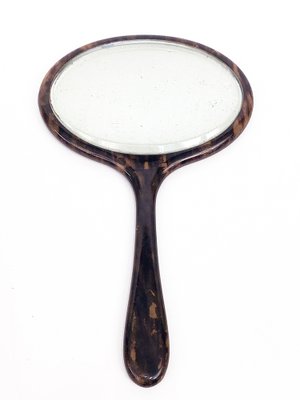 Mid-Century English Faux Tortoiseshell Portable Mirror, 1950s-JDR-1125977