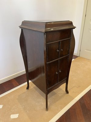 Mid-Century English Hand-Cranked Gramophone with Records, 1930s-YST-2022830