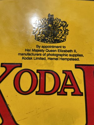 Mid-Century English Kodak Advertising Enamel Sign, 1950s-OL-1771741