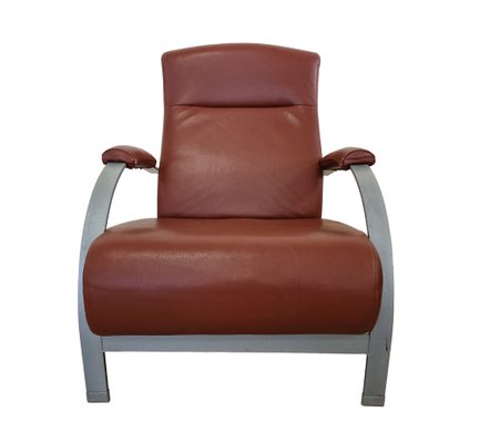 Mid-Century English Leather Armchair-ITF-1823760