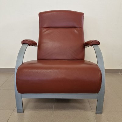 Mid-Century English Leather Armchair-ITF-1823760