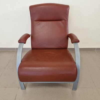 Mid-Century English Leather Armchair-ITF-1823760