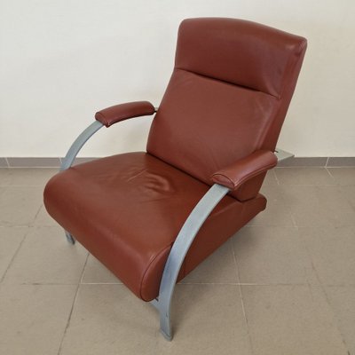 Mid-Century English Leather Armchair-ITF-1823760