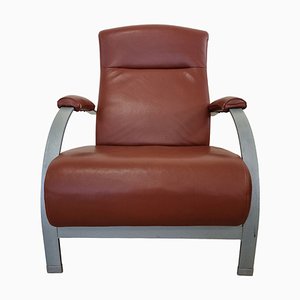 Mid-Century English Leather Armchair-ITF-1823760