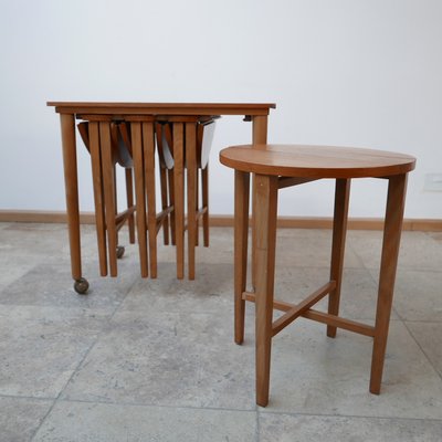 Mid-Century English Nesting Coffee or Side Tables, Set of 5-JRP-1134297