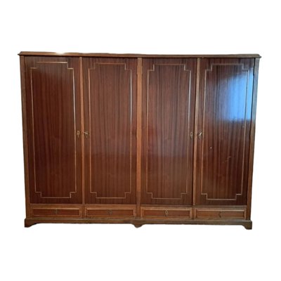 Mid-Century English Wadrobe with Doors and Drawers-TCS-1758440