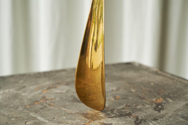 Mid-Century Equestrian Style Shoehorn in Sand Cast Brass, 1940s-FEW-2024221