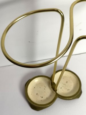 Mid-Century European Modern Brass & Steel Umbrella Stand, 1970s-UWE-1180503