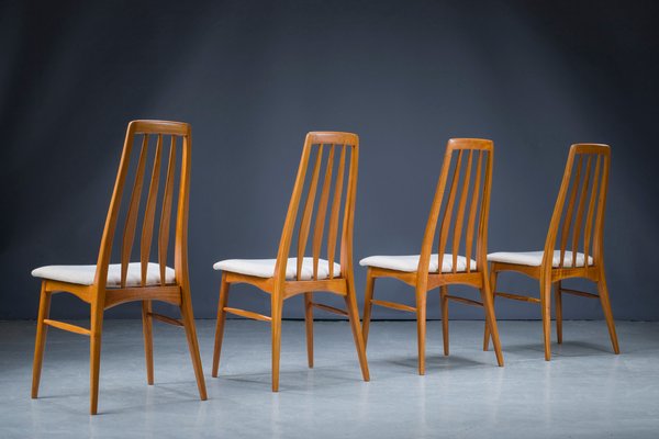 Mid-Century Eva Dining Chairs by Niels Koeefoed for Koefoed Hornslet, 1960s, Set of 4-ZZH-1250510