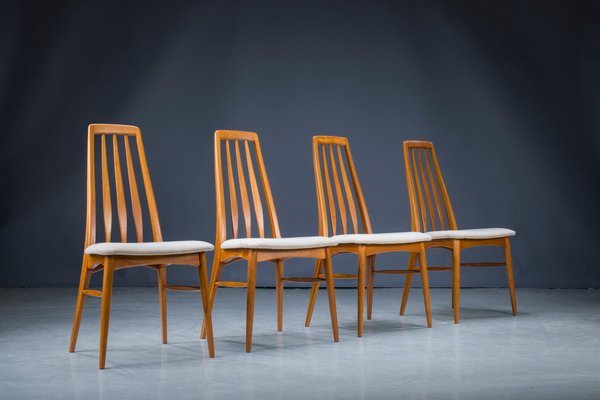 Mid-Century Eva Dining Chairs by Niels Koeefoed for Koefoed Hornslet, 1960s, Set of 4-ZZH-1250510