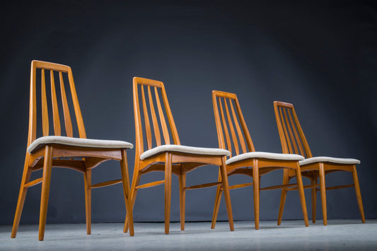 Mid-Century Eva Dining Chairs by Niels Koeefoed for Koefoed Hornslet, 1960s, Set of 4